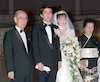 安倍晋三と安倍昭恵の若い頃（１９８７年６月、東京・高輪の結婚式会場にて。媒酌人は福田赳夫夫妻）